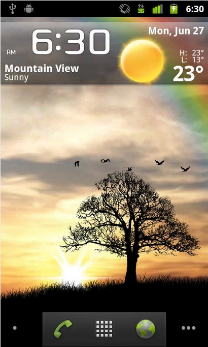 Sun Rise Free Android Live Wallpaper