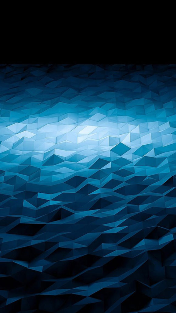Galaxy S5 Blue Crystal Stock Wallpaper