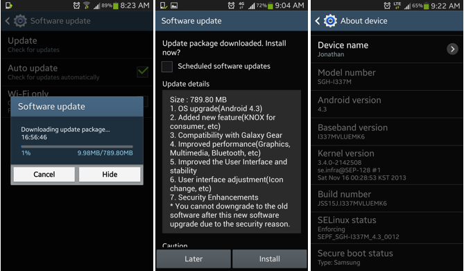 How to updating android os